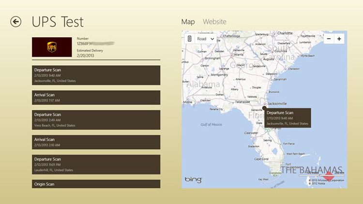 Package Tracker for Windows Modal 3